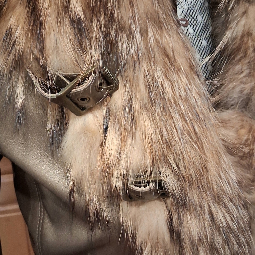 Cache Fur Collar Leather Jacket - image 4